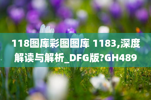 118图库彩图图库 1183,深度解读与解析_DFG版?GH489