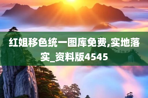 红姐移色统一图库免费,实地落实_资料版4545