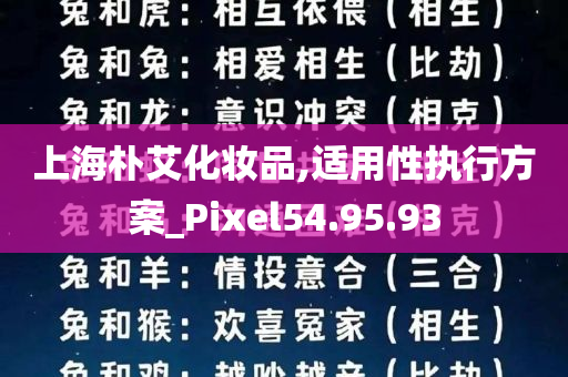 上海朴艾化妆品,适用性执行方案_Pixel54.95.93