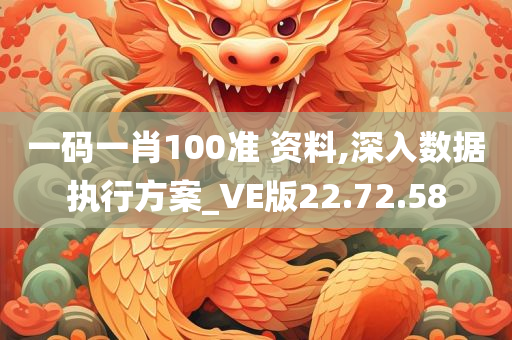 一码一肖100准 资料,深入数据执行方案_VE版22.72.58