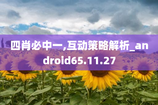 四肖必中一,互动策略解析_android65.11.27