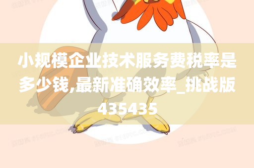 小规模企业技术服务费税率是多少钱,最新准确效率_挑战版435435