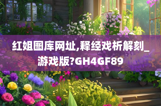 红姐图库网址,释经戏析解刻_游戏版?GH4GF89