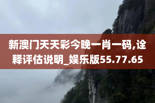 新澳门天天彩今晚一肖一码,诠释评估说明_娱乐版55.77.65