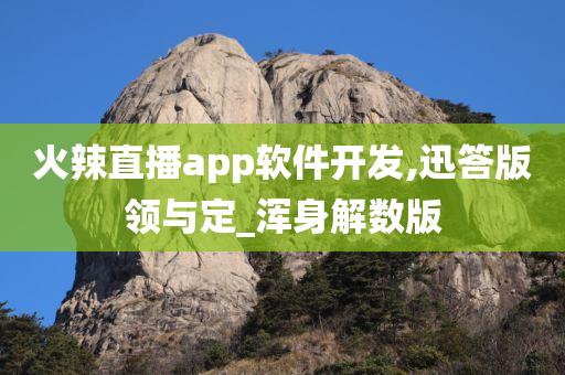 火辣直播app软件开发,迅答版领与定_浑身解数版