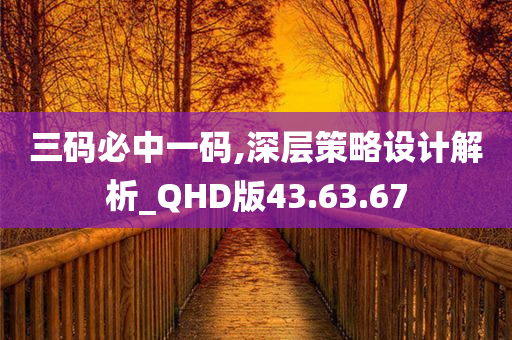 三码必中一码,深层策略设计解析_QHD版43.63.67