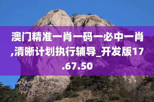 澳门精准一肖一码一必中一肖,清晰计划执行辅导_开发版17.67.50