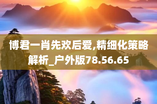 博君一肖先欢后爱,精细化策略解析_户外版78.56.65