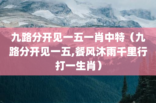 九路分开见一五一肖中特（九路分开见一五,餐风沐雨千里行打一生肖）