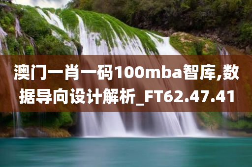 澳门一肖一码100mba智库,数据导向设计解析_FT62.47.41