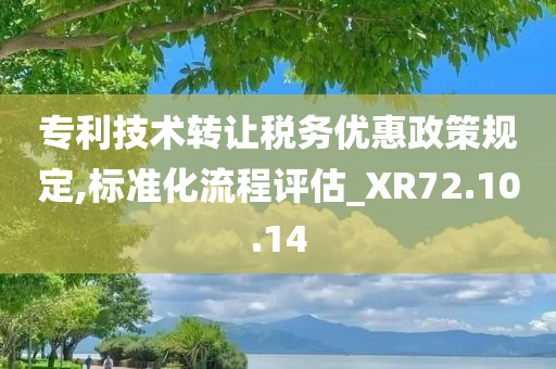 专利技术转让税务优惠政策规定,标准化流程评估_XR72.10.14