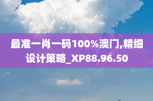 最准一肖一码100%澳门,精细设计策略_XP88.96.50