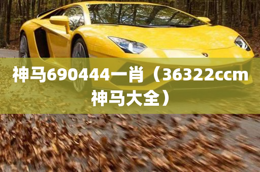 神马690444一肖（36322ccm神马大全）