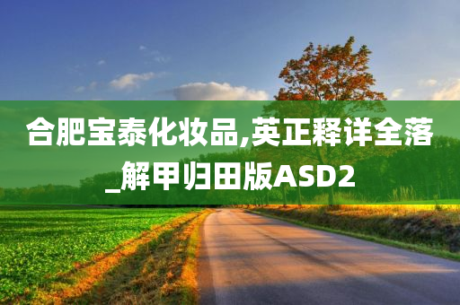 合肥宝泰化妆品,英正释详全落_解甲归田版ASD2