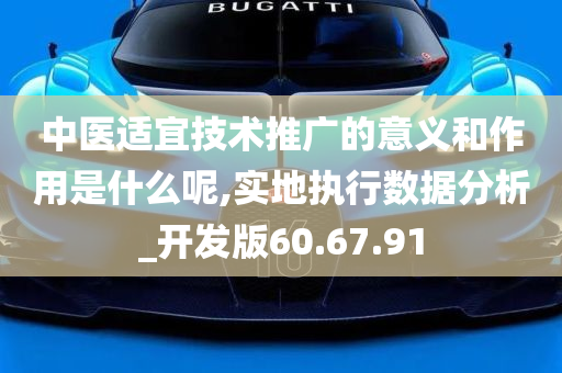 中医适宜技术推广的意义和作用是什么呢,实地执行数据分析_开发版60.67.91