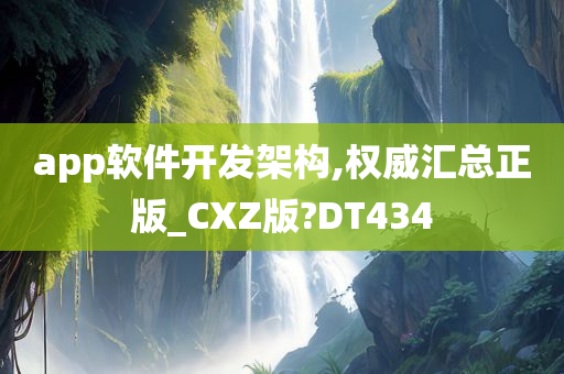 app软件开发架构,权威汇总正版_CXZ版?DT434