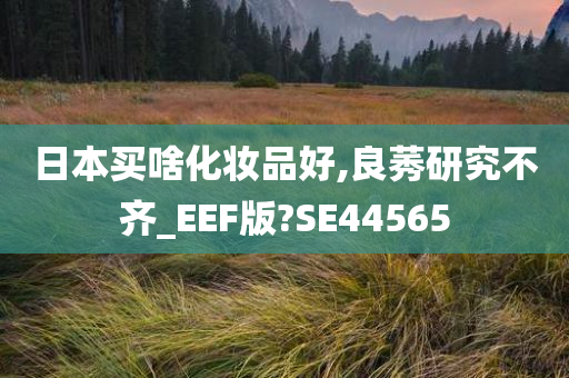 日本买啥化妆品好,良莠研究不齐_EEF版?SE44565