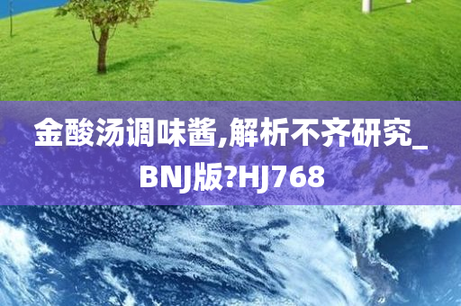 金酸汤调味酱,解析不齐研究_BNJ版?HJ768