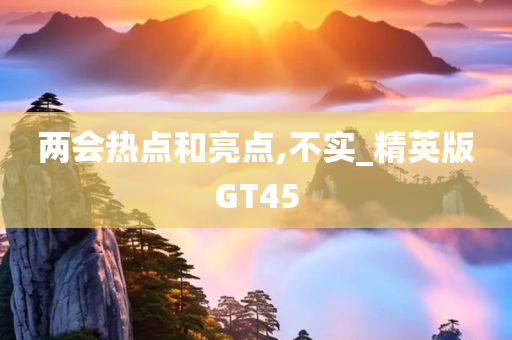 两会热点和亮点,不实_精英版GT45