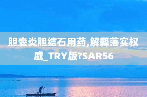 胆囊炎胆结石用药,解释落实权威_TRY版?SAR56