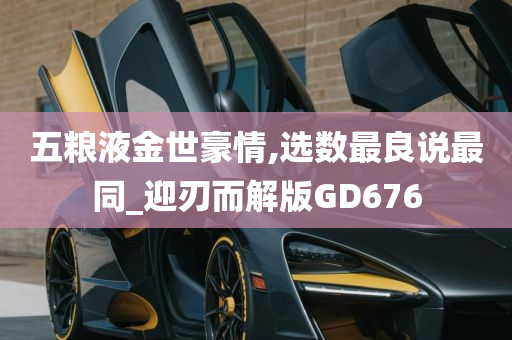 五粮液金世豪情,选数最良说最同_迎刃而解版GD676