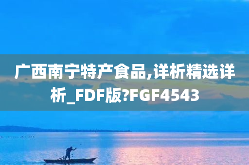 广西南宁特产食品,详析精选详析_FDF版?FGF4543