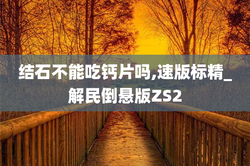 结石不能吃钙片吗,速版标精_解民倒悬版ZS2