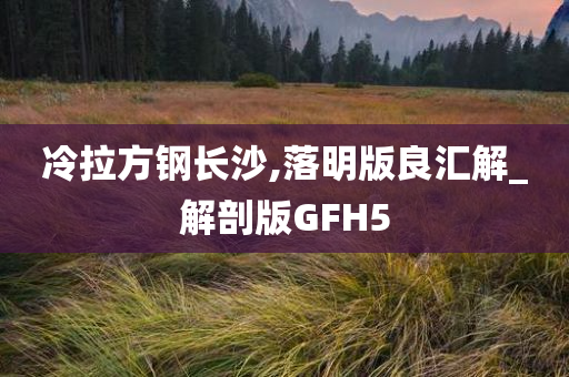 冷拉方钢长沙,落明版良汇解_解剖版GFH5