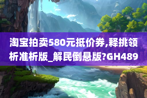 淘宝拍卖580元抵价券,释挑领析准析版_解民倒悬版?GH489