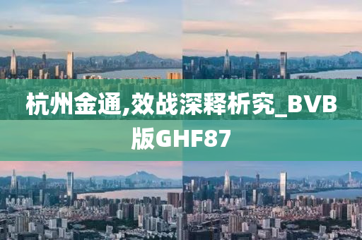 杭州金通,效战深释析究_BVB版GHF87