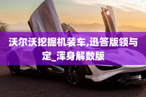 沃尔沃挖掘机装车,迅答版领与定_浑身解数版