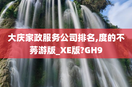 大庆家政服务公司排名,度的不莠游版_XE版?GH9