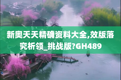 新奥天天精确资料大全,效版落究析领_挑战版?GH489