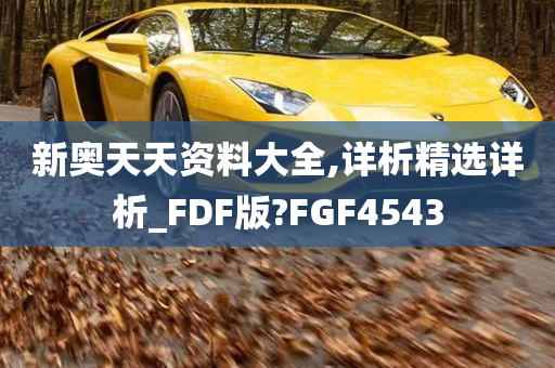 新奥天天资料大全,详析精选详析_FDF版?FGF4543