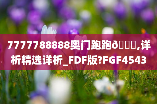 7777788888奥门跑跑🐎,详析精选详析_FDF版?FGF4543