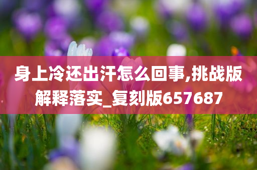 身上冷还出汗怎么回事,挑战版解释落实_复刻版657687