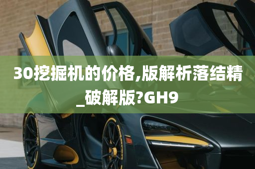 30挖掘机的价格,版解析落结精_破解版?GH9