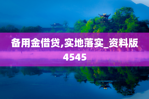 备用金借贷,实地落实_资料版4545