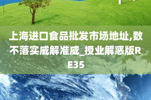 上海进口食品批发市场地址,数不落实威解准威_授业解惑版RE35