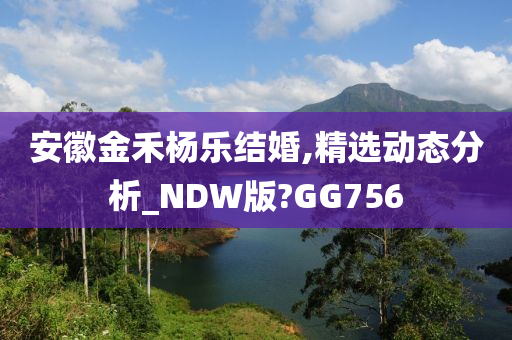 安徽金禾杨乐结婚,精选动态分析_NDW版?GG756