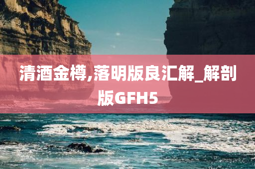 清酒金樽,落明版良汇解_解剖版GFH5