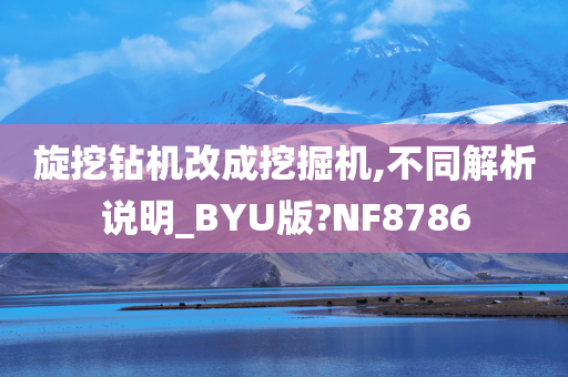 旋挖钻机改成挖掘机,不同解析说明_BYU版?NF8786