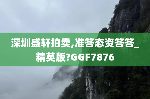 深圳盛轩拍卖,准答态资答答_精英版?GGF7876