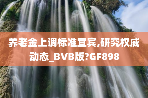 养老金上调标准宜宾,研究权威动态_BVB版?GF898