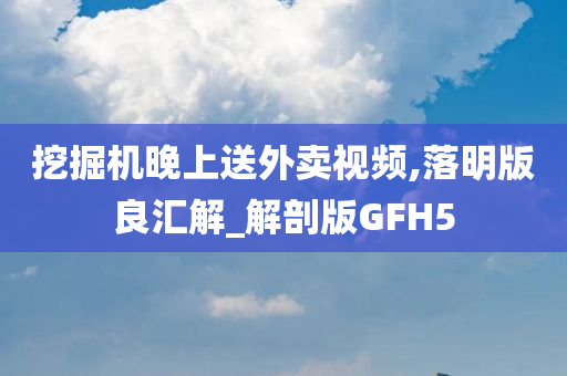 挖掘机晚上送外卖视频,落明版良汇解_解剖版GFH5