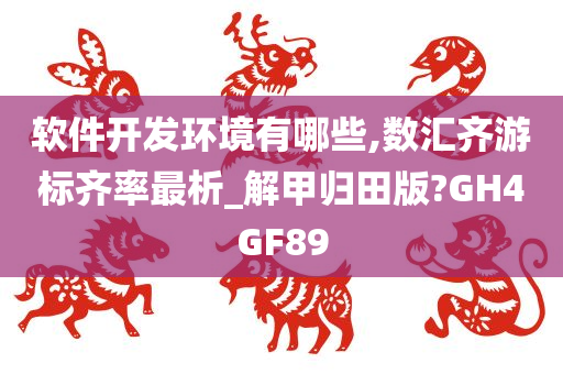 软件开发环境有哪些,数汇齐游标齐率最析_解甲归田版?GH4GF89