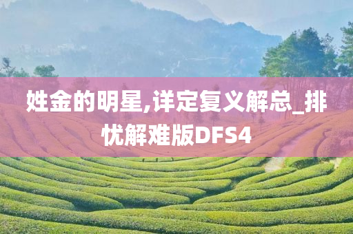 姓金的明星,详定复义解总_排忧解难版DFS4