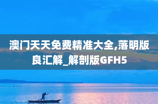 澳门天天免费精准大全,落明版良汇解_解剖版GFH5