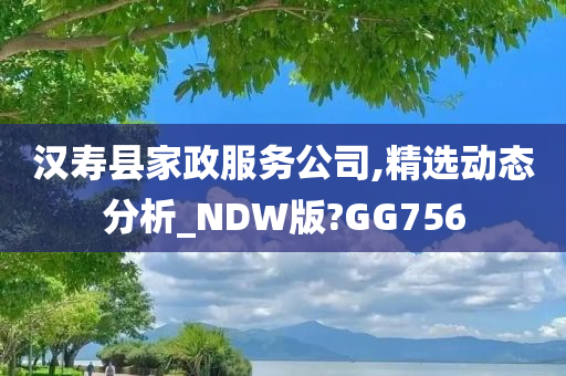 汉寿县家政服务公司,精选动态分析_NDW版?GG756