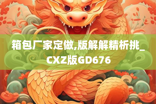 箱包厂家定做,版解解精析挑_CXZ版GD676